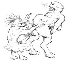after_anal after_cunnilingus after_oral after_rimming after_vaginal alien anal anthro anus bent_over big_butt bodily_fluids breasts butt crouching cum duo erection eyes_closed female genital_fluids genitals halo_(series) hand_on_butt heart_symbol humanoid_genitalia humanoid_penis jim-medic-dude kig-yar kiggy male male/female mandibles microsoft monochrome nipples oral penis rimming ruuhtian sangheili scalie sex size_difference smile tongue tongue_out traditional_media_(artwork) vulva xbox_game_studios