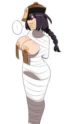 bandage bandages bondage breasts breasts_out exposed exposed_breasts exposed_nipples gag gagged gagged_female imbsengirl jiangshi mummification mummification_(bound) mummified mummy mummy_wrappings nipples original original_character restrained restrained_arms restraints tape tape_bondage tape_gag taped_mouth