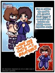 argentina bdsm blush bondage bondage_outfit bulge bulge_through_clothing collar curly_hair england english_text gag gagged gagged_male gustavo_cerati harness leather leather_clothing liam_gallagher nipple_covers noel_gallagher oasis_(band) real_person self_upload soda_stereo spanish_text