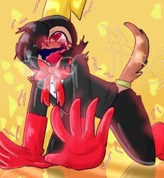 bad_anatomy bitch black_hair blush blushing commander_peepers dog_tail dog_toy doggy_style doggystyle emo emo_boy hearts_in_eyes human_only human_version male male_only orgasm orgasm_face plug_(sex_toy) redraw slut slutboy sunnypawsy trans_(lore) trans_man trans_man_(lore) wander_over_yonder whore whore_eyes