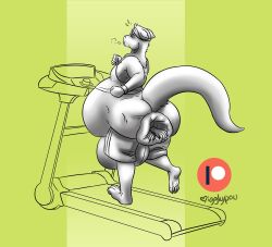 absurd_res anal anal_vore balls belly bulge fur furry genitals gym hi_res male male_pred vore