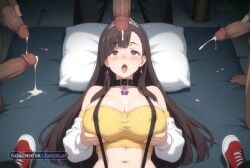 1girl 8k ai_assisted ai_generated anime_coloring begging_for_more big_breast blushing brown_hair cherry_blossoms cinematic_lighting circle_jerk colorful convulsing crop_top crowded cum cum_facial curvy detached_sleeves detailed detailed_background earrings embarrassed enjoyment epaulettes erect_nipples eye_contact fantasy female_focus flushed_cheeks girl hands_on_breast head_on_pillow heart_eyes hi_res in_love intimate jewelry laying_down long_hair looking_at_viewer looking_up makeup mature_female midriff mm moaning navel night_time open_mouth orgasm outdoors panting parted_lips people perfect_anatomy pillows puffy_sleeves red_eyes red_sneakers scenery shiny_skin shocked_expression