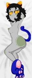 1girl 1girls 2016 :3 alien alien_girl alien_humanoid areola areolae arms_behind_back arms_up artist_request ass ass_focus big_ass big_butt black_hair blush blush_lines blushing blushing_at_viewer blushing_female breasts breasts_out butt butt_focus cat_eyes cat_girl cat_paws cat_tail catgirl dakimakura dakimakura_design dark_hair female female_only green_areola green_nipples hair homestuck homestuck_troll horns legs legs_together looking_at_viewer ms_paint_adventures naked naked_female nepeta_leijon nipples nude nude_female orange_horns presenting presenting_ass presenting_hindquarters raised_eyebrows short_hair small_breasts solo solo_female yellow_sclera