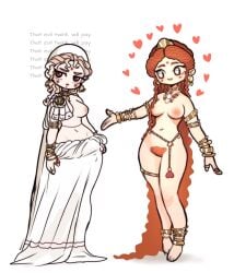 anklet aphrodite aphrodite_(greek_mythology) armlet beautiful beautiful_girl blonde_hair blue_eyes bracelet breasts breasts_out brown_eyes face_markings face_paint female female_focus female_only girdle gorgeous greek greek_clothes greek_female greek_goddess greek_mythology heart helen_of_troy hips jewelry jewelry_only long_hair long_loincloth makeup milf minoan minoan_makeup necklace nude nude_female nudity orange_hair pale-skinned_female pale_skin pink_nipples pubic_hair rynquestionmark the_epic_cycle thighlet trojan_war wavy_hair white_clothing