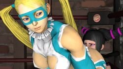 2girls 3d animated ass ass_focus ass_worship big_ass blonde_hair capcom cleavage eating_ass exposed_ass fart fetishtrash juri_han partially_clothed pigtails purple_eyes rainbow_mika sound source_filmmaker street_fighter street_fighter_v tagme video yuri