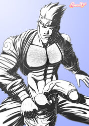 abs biceps big_muscles big_penis bodybuilder boner enormous_day erection huge_cock huge_muscles male male_focus male_only monochrome muscle muscles muscular muscular_arms muscular_back muscular_legs muscular_male muscular_thighs naruto naruto_(series) naruto_shippuden nipples pecs sarutobi_asuma shirt_pulled_behind_neck solo solo_male veins veiny_muscles veiny_penis