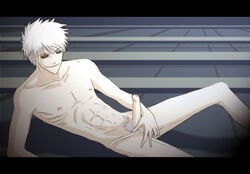 artist_request bleach hollow hollow_ichigo ichigo_kurosaki male male_only penis solo yaoi zangetsu