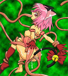 1girls anal artist_request ass breasts brown_tentacles clothing female gloves ichigo_momomiya looking_back mew_ichigo nipples open_mouth oral penetration pink_eyes pink_hair pussy red_gloves red_socks restrained sex short_hair spread_legs tentacle tokyo_mew_mew triple_penetration vaginal_penetration