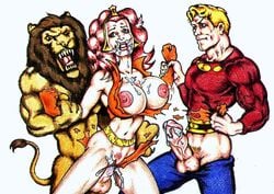 dwayne_(artist) flash_gordon prince_thun princess_aura tagme white_background