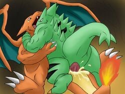 charizard nintendo pokemon pokemon_(species) puyopuyo_(artist) tagme tyranitar