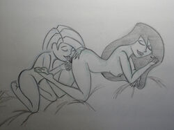 disney female female_only human kim_possible kimberly_ann_possible monochrome multiple_females nipples pussy shego straight_hair tagme yumibow yuri