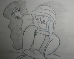 disney female female_only human kim_possible kimberly_ann_possible monochrome multiple_females nipples pussy shego straight_hair tagme yumibow yuri