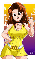 brown_hair dragon_ball dragon_ball_gt paresu rodriguesd-marcelo tagme yellow_dress