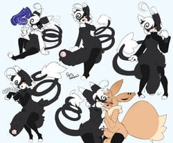 2boys anthro anthro_on_anthro anthrofied black_fur black_tail caeleste eevee femboy fur glameow huge_cock humanoid_genitalia humanoid_penis male male/male male_anthro male_anthro/male_anthro male_only male_pokemon penis penis_touching pokémon_(species) pokemon pokemon_(species) tail white_tail_tip