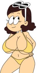 1girls belly big_breasts breasts brown_hair busty cleavage ec-707 female female_only huge_breasts large_breasts looking_to_the_side solo the_loud_house thicc_qt thick_thighs thighs transparent_background wide_hips