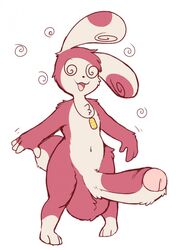 1boy anthrofied balls caeleste femboy fur huge_balls huge_cock male male_anthro male_only male_pokemon male_spinda penis pokémon_(species) pokemon solo solo_male spinda tail