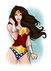1girls amazon blue_eyes brown_hair cleavage clothed clothing costume curvaceous curvy curvy_female curvy_figure dc dc_comics diana_prince female female_only flowing_hair fully_clothed hair heroine patrickfinch solo solo_female superhero superheroine themysciran tiara voluptuous wonder_woman wonder_woman_(series)