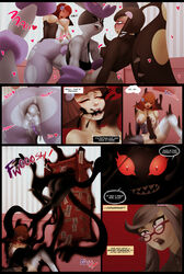 all_fours anthro anthro_penetrated anus ass athletic_female athletic_futanari aya_(thekite) big_butt bodily_fluids cofagrigus comic cum cum_in_ass cum_inside english_text eyewear female female_penetrated futanari generation_4_pokemon generation_6_pokemon genital_fluids genitals glasses hi_res how_my_gardevoir_became_a_porn_star! human human_on_anthro human_penetrating human_penetrating_anthro interspecies lena_(thekite) lopunny mammal mawile mega_evolution mega_lopunny nintendo penetration pixie_(thekite) pokemon pokemon_(species) pussy text thekite video_games