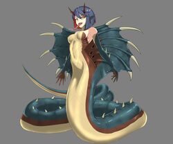 king_cobra lamia large_breasts monster_girl snake_girl snake_hood tagme wide_hips