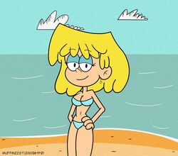 1girls beach bikini dated female female_only lori_loud muffinzzstudio solo the_loud_house