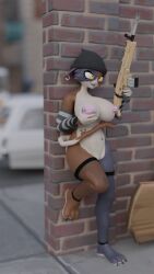 big_breasts catgirl fortnite fortnite:_battle_royale furry meow_skulls_(fortnite) piercing single_female