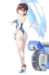 aile ass brown_hair mega_man mega_man_zx short_hair swimsuit tagme ukimukai