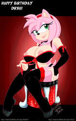 amy_rose beige_skin breasts color drxii feet female female_only fur furry hedgehog nipple_slip nipples pink_fur skin socks solo sonic_(series) vkyrie