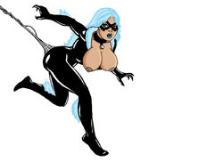 1girls black_cat_(marvel) etorartist felicia_hardy female female_only human marvel solo spider-man_(series) straight_hair