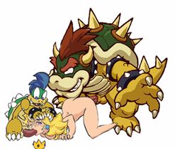 1boy animated bowser green_shell horns ivan_aedler koopa koopaling koopalings larry_koopa male mario_(series) nintendo peach's_untold_tale playshapes princess_peach rape shell spiky_shell straight_hair