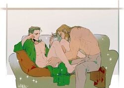 2boys adoptive_siblings bare_chest beard brothers facial_hair gay human human_only kissing light-skinned_male light_skin loki_(marvel) loki_(series) long_hair_male male_only manta_(artist) marvel marvel_cinematic_universe muscular_male partially_clothed step-incest thor_(marvel) thor_(series) topless topless_male yaoi