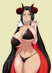 allbeatnik beast_pirates beast_pirates_(cosplay) bikini boa_hancock cape female female_only horns large_breasts lingerie one_piece shounen_jump thick_thighs wide_hips