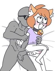 anal anal_sex bed belt_collar blush cat_ears cum cum_in_ass cum_inside cumming_together grabbing_arm male/male male_only on_bed owlturd shen_(shencomix) shencomix undersfw webcomic