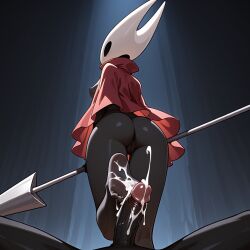ai_generated ass cum cum_on_feet cumshot cumshot_on_feet feet feet_focus female foot_fetish footjob haremoverlord hollow_knight hollow_knight:_silksong hornet_(hollow_knight) insects naked_male partially_clothed pussy soles