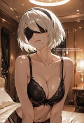 4k_render aesthetic_ai aesthetic_render ai_art ai_generated ai_generated_artwork android android_girl anime_girl anime_inspired anime_style artistic_render artwork artwork_design beautiful_character black_outfit blindfold character_design character_focus character_portrait cinematic_lighting cleavage combat_outfit concept_art cool_pose cyber_theme cyberpunk design_inspiration detailed_painting detailed_render digital_art digital_painting dynamic_pose elegant_style fanart female female_character female_warrior futuristic futuristic_ai futuristic_setting game_art heroine high_heels high_quality_render illustration mechanical_aesthetic moody_lighting nier_automata nipple_bulge platinumgames post_apocalyptic powerful_female realistic_lighting robot_design robot_girl sci_fi science_fiction setting smooth_shading square_enix stunning_visuals stylized_art sword thighhighs video_game_character video_game_fanart white_hair yorha_2b
