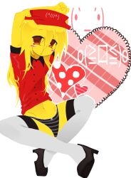 1boy arms_up belly_button cuntboy elliot_(forsaken) elliot_(work_at_a_pizza_place) forsaken_(roblox) no_pants panties partially_clothed roblox roblox_game robloxian shirt sk4tergrad1entt stockings stomach tagme underwear