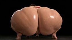 1girls 3d ai_generated animated ass back_view bbw cellulite female female_only gigantic_ass huge_ass human nude solo solo_female tagme twerking video