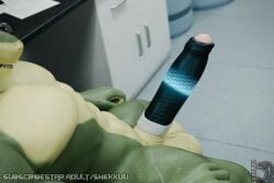 2025 3:2 3d 3d_animation animated anthro arched_back balls big_balls big_penis breath chair clothing cock_warmer digital_media_(artwork) edging erection fist furniture furry genitals green_body green_scales high_framerate humanoid_genitalia humanoid_penis inside kahliss laboratory loop male male_only masculine muscular muscular_male no_sound nude on_chair open_mouth original panting penetrable_sex_toy penile penis penis_clothing reptile scales scalie sex_toy short_playtime side_view sitting sitting_on_chair snake snekkuu solo spread_legs spreading three-quarter_view toying video yellow_balls yellow_body yellow_penis yellow_scales