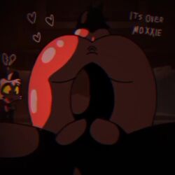animated black_body cheating cheating_female cheating_wife cuck cucking cuckold cuckolding dark-skinned_male hellaverse helluva_boss huge_cock millie_(helluva_boss) moxxie_(helluva_boss) netorare ntr riding_penis sentones sound vaginal_penetration vaginal_sex video vivziepop