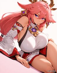 yae miko from genshin impact by fr34ky
