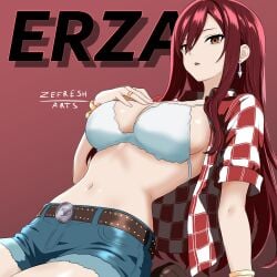 erza scarlet from fairy tail by zefresh arts