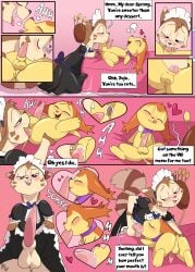 2025 absurd_res after_kiss anal anniversary anthro artist_name belly blue_body brown_body brown_fur clothing colored comic dialogue digital_drawing_(artwork) digital_media_(artwork) duo eeveelution english_text fuf fur furret generation_2_pokemon generation_3_pokemon genitals glistening glistening_body glistening_skin grey_body grey_fur hair hi_res maid_uniform male male/male mammal multiple_scenes nintendo onomatopoeia open_mouth oral oral_penetration oral_request penetration penile penile_penetration penis penis_size_difference pink_penis pokemon pokemon_(species) presenting presenting_penis requesting rimming sex sex_request signature size_difference skitty smile sound_effects tail tapering_penis text uniform yellow_body