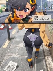 1girls 2020s 2025 absurd_res ass between_ass between_buttocks big_butt black_hair blush bodily_fluids bodysuit butt_sandwich clothed clothing coat dark_body dark_skin dumptruck_ass emma_(pokemon) espurr fat_ass female generation_3_pokemon generation_6_pokemon glalie group hair hi_res human humor jacket jpeg khyleri mammal matiere_(pokemon) matiere_(pokemon_legends:_z-a) nintendo nyasper oblivious onigohri pokemon pokemon_(species) pokemon_legends:_z-a purple_eyes sega shadow_the_hedgehog sonic_(series) sonic_the_hedgehog_(series) stuck stuck_between_ass stuck_in_ass tears trapped_between_cheeks unaware