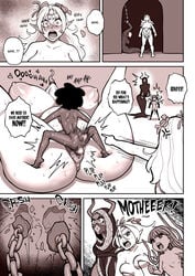 1futa 5girls age_difference anadenanthera_peregina_(fellatrix) comic completely_nude connie_(fellatrix) dark-skinned_futanari dark_skin daughter demon demon_girl erection fellatrix female full-package_futanari functionally_nude futa_on_female futa_with_female futanari giantess group incilius_alvarius_(fellatrix) larger_female mating_press mature_female milf mimosa_hostilis_(fellatrix) mini_giantess monochrome mostly_nude mother nell_(fellatrix) no_nut_november nude nude_female nude_futanari parent penis psychotria_viridis_(fellatrix) sex siblings sisters speech_bubble sweat text voyeur