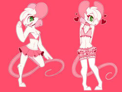 1boy anthro bra crossdressing dress femboy feminine_male fur furry gay girly high_sock humanoid leggings legwear male male_focus male_only malesub pink_skirt rat rat_tail reggie_(whygena) showing_off simple_background skirt solo solo_focus solo_male tagme trap white_fur whygena