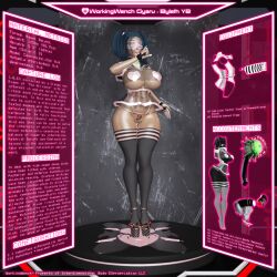 big_ass big_breasts body_modification bodysuit byleth_(fire_emblem) byleth_(fire_emblem)_(female) corruption drone dronification fire_emblem fire_emblem:_three_houses gyaru_gal high_heels ibex-cg ibex_(company) mind_break mind_control transformation workingwench_(ibex)