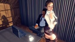 3d artist_request athletic athletic_female blue_eyes breasts brown_hair business_suit business_woman ellie_(the_last_of_us) ellie_williams female female_focus high_heels hourglass_figure legs office_lady skimpy skimpy_clothes slim slim_waist small_breasts stockings tagme the_last_of_us the_last_of_us_2 wide_hips