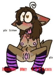 animation_meme_community anthro anthropomorphic dogedust eyes furry hair legs nose secretsini stomach tail