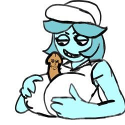 connie_(dandy's_world) dandy's_world holding_breast jxci meme paizuri penis_with_face satire self_upload shitpost smile