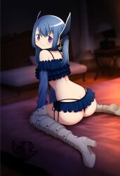 1girls 2024 ai_generated ass bed bedroom blue_hair bubble_ass bubble_butt curvaceous curvy curvy_body curvy_female curvy_figure house human human_only indoors kasane_ao light-skinned_female light_skin madoka_worship magia_record:_mahou_shoujo_madoka_magica_gaiden magical_girl mahou_shoujo_madoka_magica puella_magi_madoka_magica purple_eyes solo solo_female solo_focus twintails white_skin white_skinned_female