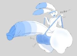 1boy 2024 anthro ass balls balls_in_swimsuit beta_pokemon_games big_ass big_penis blue_penis blue_penis_tip blue_sling_bikini bottom_heavy bottom_heavy_femboy bouncing_balls closed_eyes english_text erect_penis fat_ass femboy flat_chest furry gigantic_penis grey_background huge_ass huge_cock hyper_penis lagomorph lagomorph_humanoid large_ass large_balls large_penis large_testicles long_penis looking_at_viewer male male_focus mamimibuns oc original original_character penis pokemon rabbit rabbit_boy rabbit_ears showing_off showing_penis sketch sling_bikini slingshot_swimsuit solo solo_focus talking_to_viewer teapot_(body_type) teasing_viewer testicles thick_thighs visor warabbit white_fur wide_hips